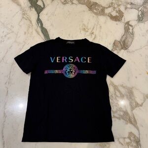 Authentic Versace Kids T-Shirt, Size 12 Kids Black